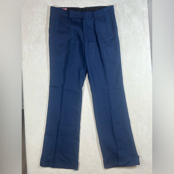 Retro Y2K Vintage UFO Made in USA 34W Classic Navy Chinos Skater Streetwear - Picture 1 of 9